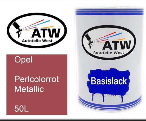 Opel, Perlcolorrot Metallic, 50L: 500ml Lackdose, von ATW Autoteile West.